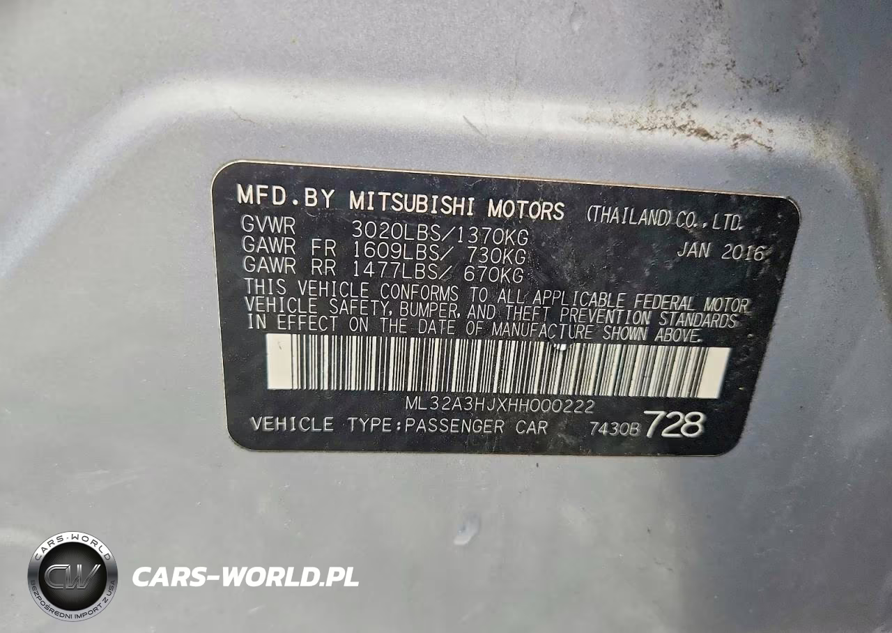 2017 Mitsubishi Mirage Es VIN:ML32A3HJXHH000222 - 12