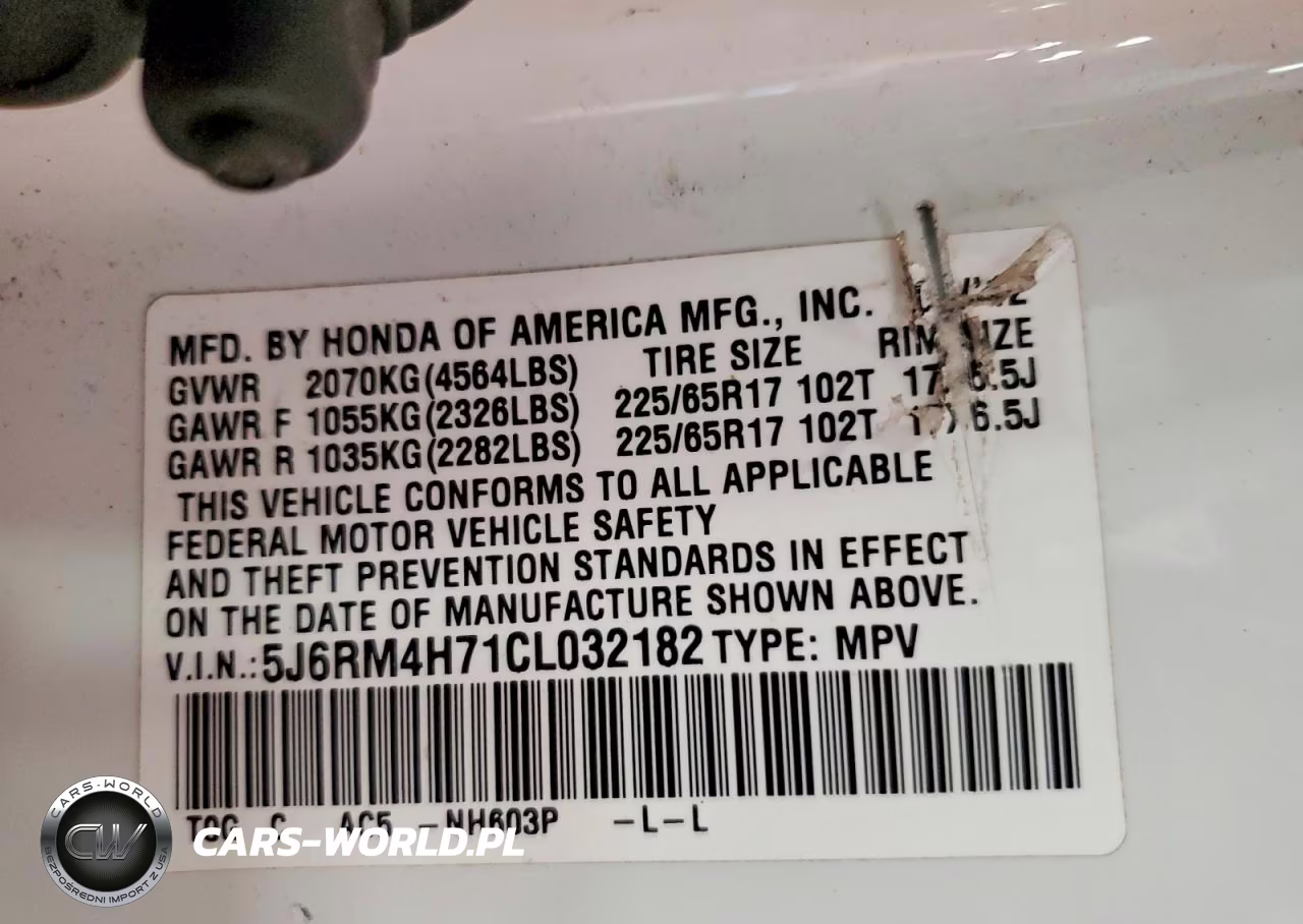 2012 Honda Cr-V Exl VIN:5J6RM4H71CL032182 - 13