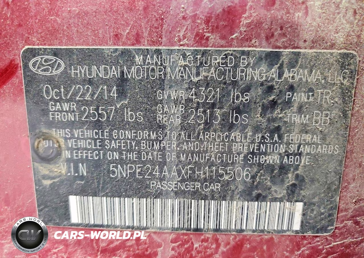 2015 Hyundai Sonata Eco VIN:5NPE24AAXFH115506 - 12