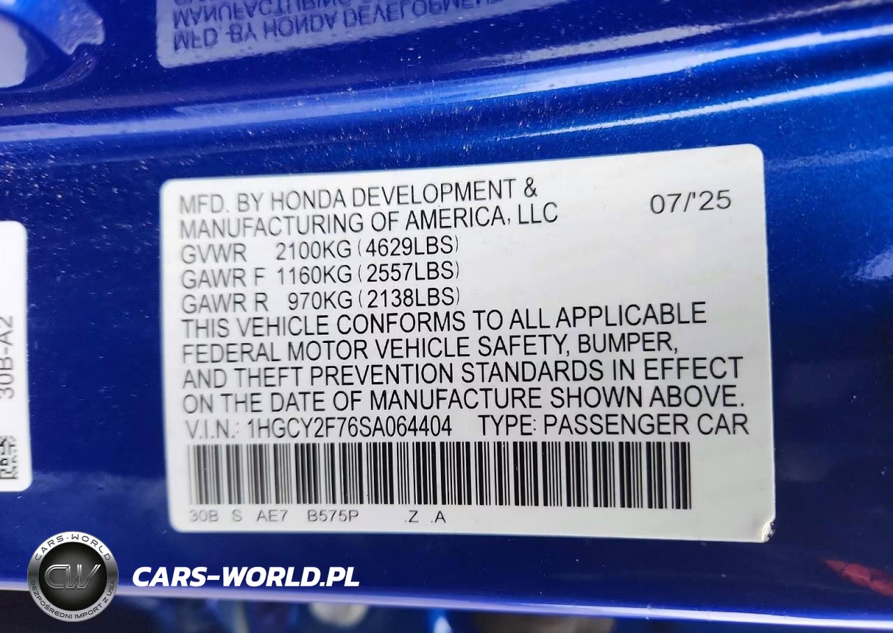 2025 Honda Accord Hybrid Sport-L VIN:1HGCY2F76SA064404 - 12