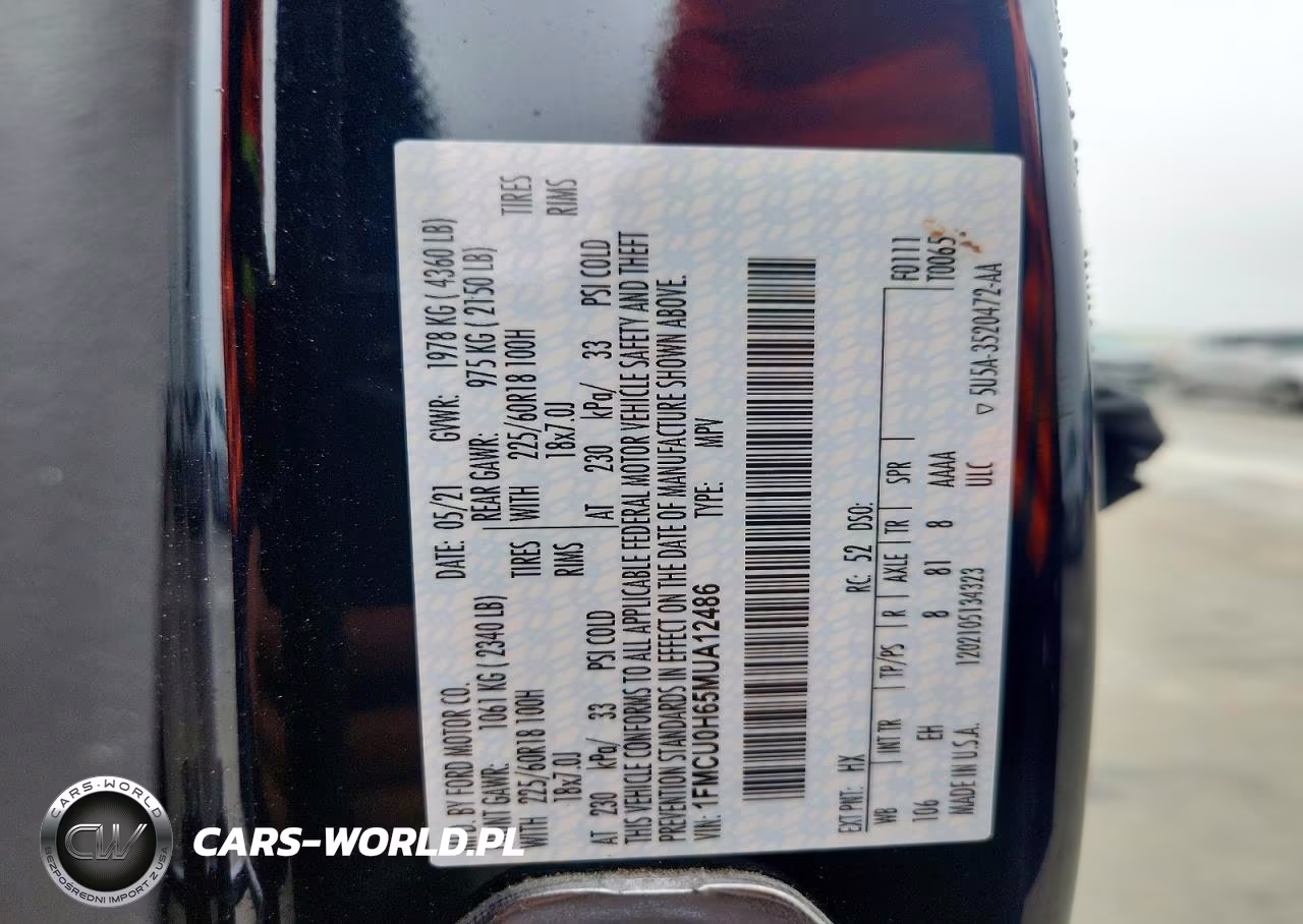 2021 Ford Escape Sel VIN:1FMCU0H65MUA12486 - 14
