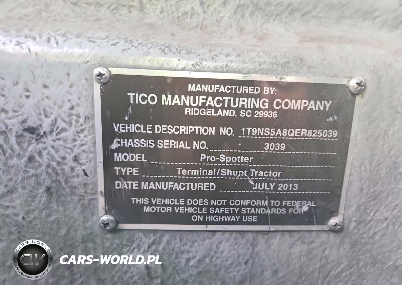 2013 Tico Prospotter Yard Truck VIN:1T9NS5A8QER825039 - 10