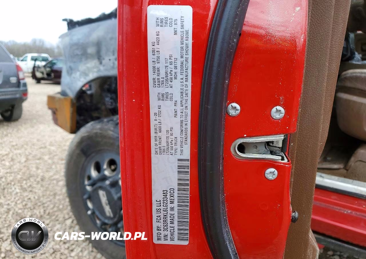 2020 Ram 3500 Longhorn VIN:3C63RRKL6LG233483 - 12