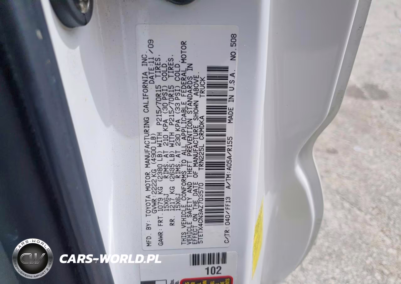 2010 Toyota Tacoma Access Cab VIN:5TETX4CN3AZ703570 - 13