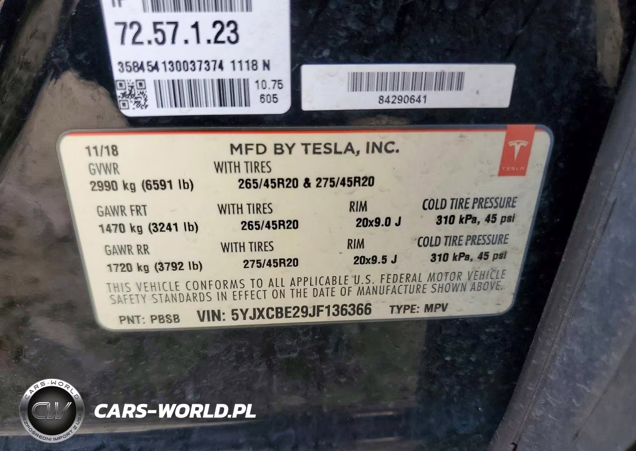 2018 Tesla Model X VIN:5YJXCBE29JF136366 - 14