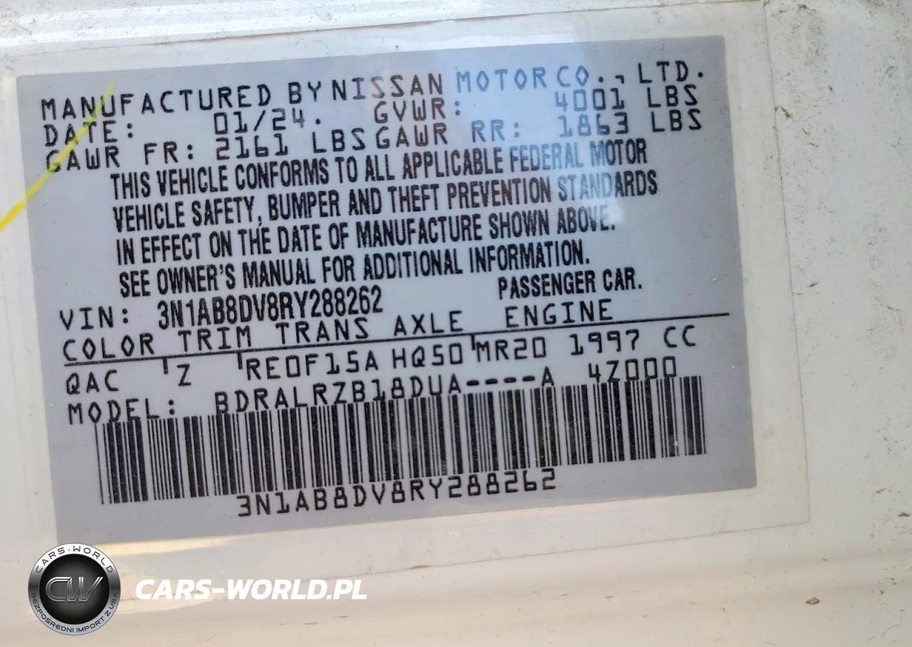 2024 Nissan Sentra Sr VIN:3N1AB8DV8RY288262 - 12