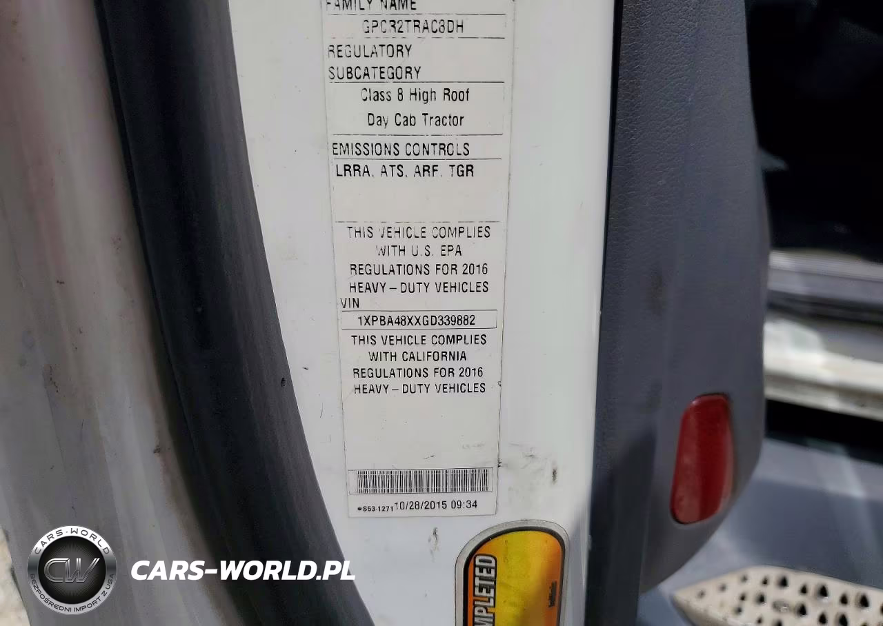 2016 Peterbilt 579 VIN:1XPBA48XXGD339882 - 10