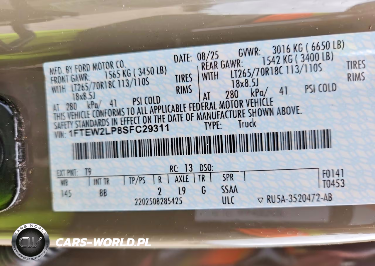 2025 Ford F150 Stx VIN:1FTEW2LP8SFC29311 - 12