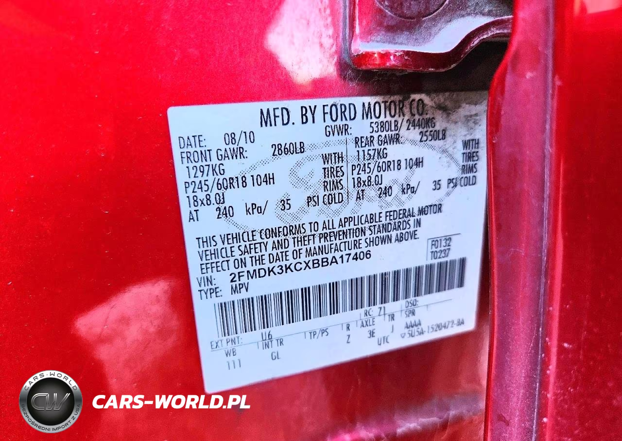 2011 Ford Edge Limited VIN:2FMDK3KCXBBA17406 - 12