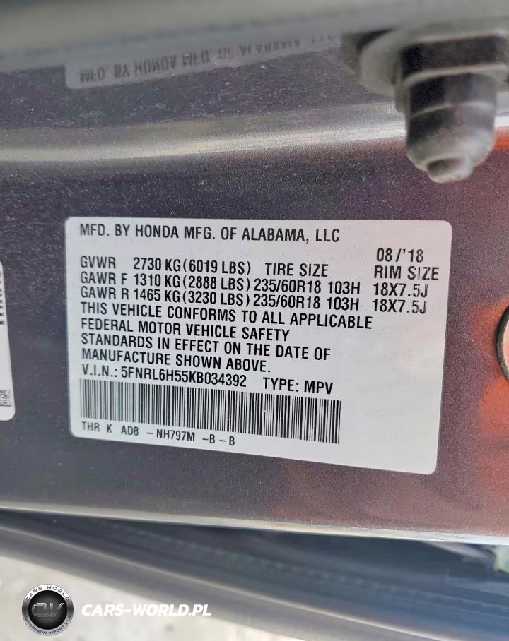 2019 Honda Odyssey Ex VIN:5FNRL6H55KB034392 - 13