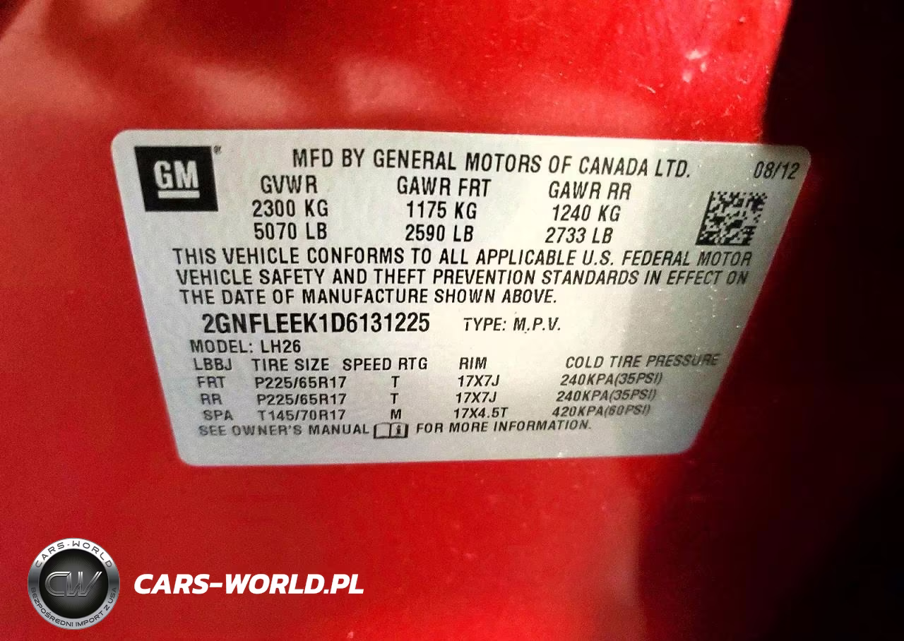 2013 Chevrolet Equinox Lt VIN:2GNFLEEK1D6131225 - 13