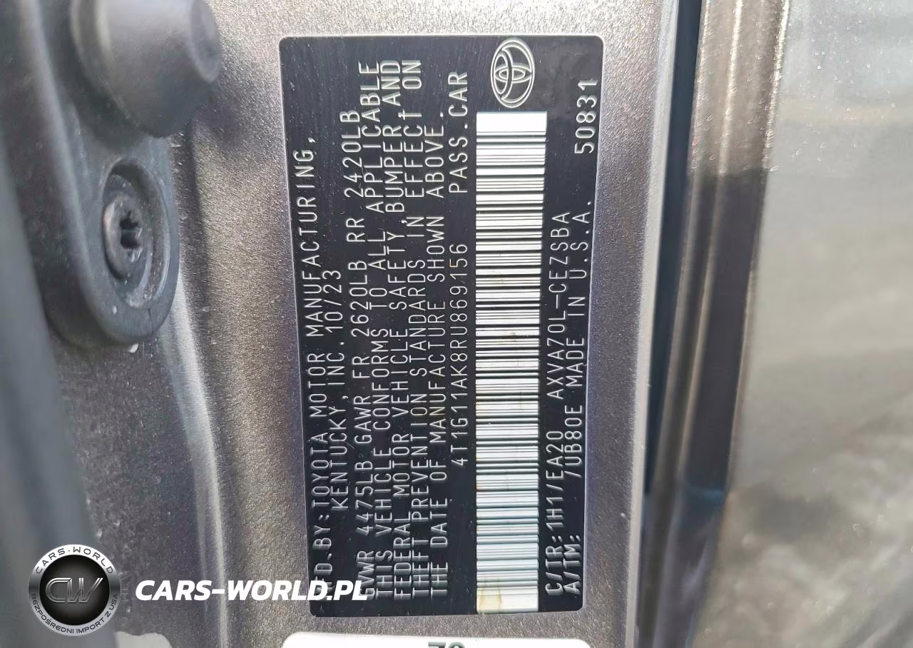 2024 Toyota Camry Se VIN:4T1G11AK8RU869156 - 12