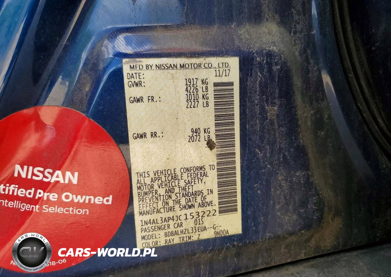 2018 Nissan Altima 2.5 Sr VIN:1N4AL3AP4JC153222 - 12