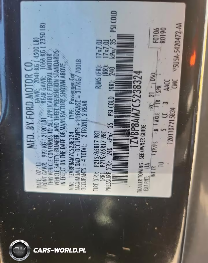 2012 Ford Mustang VIN:1ZVBP8AM7C5238324 - 12