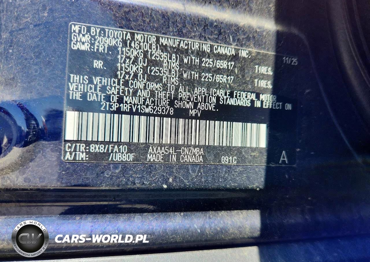 2025 Toyota Rav4 Xle VIN:2T3P1RFV1SW629378 - 13