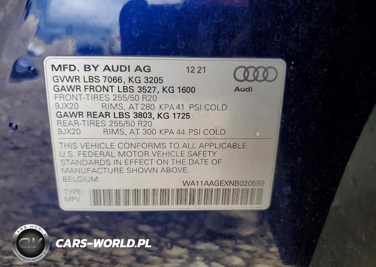 2022 Audi E-Tron Sportback Premium VIN:WA11AAGEXNB020559 - 13
