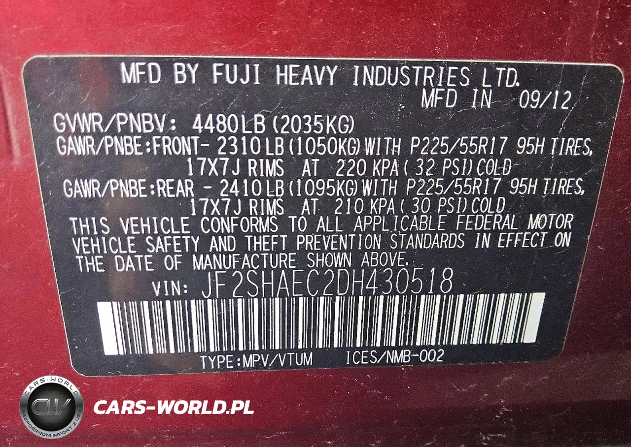 2013 Subaru Forester Limited VIN:JF2SHAEC2DH430518 - 12
