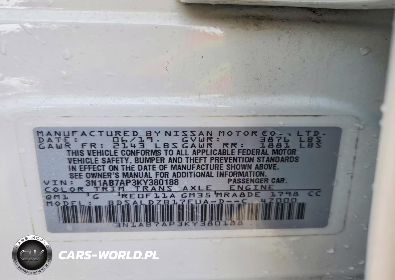 2019 Nissan Sentra Sv VIN:3N1AB7AP3KY380188 - 12