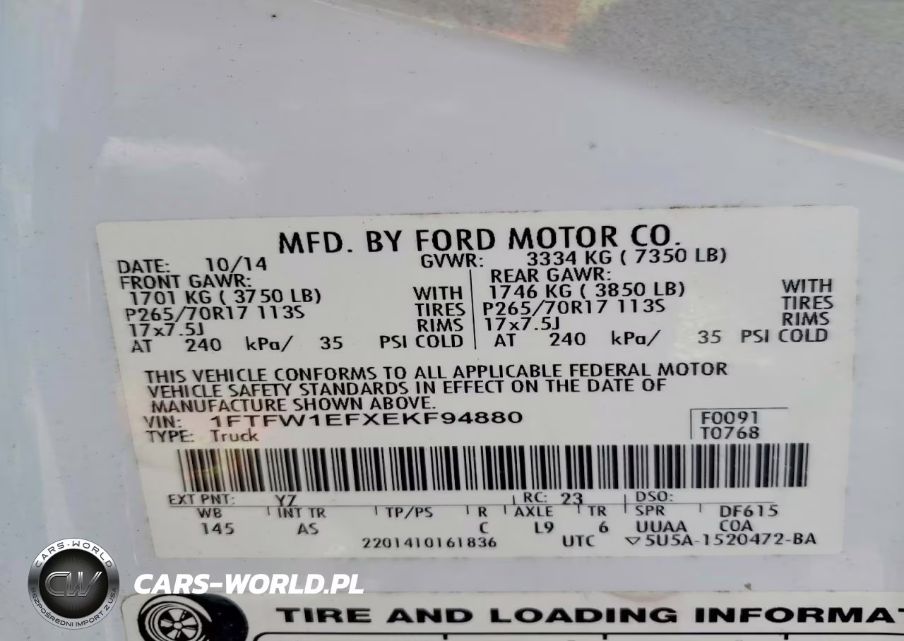 2014 Ford F150 Supercrew VIN:1FTFW1EFXEKF94880 - 12