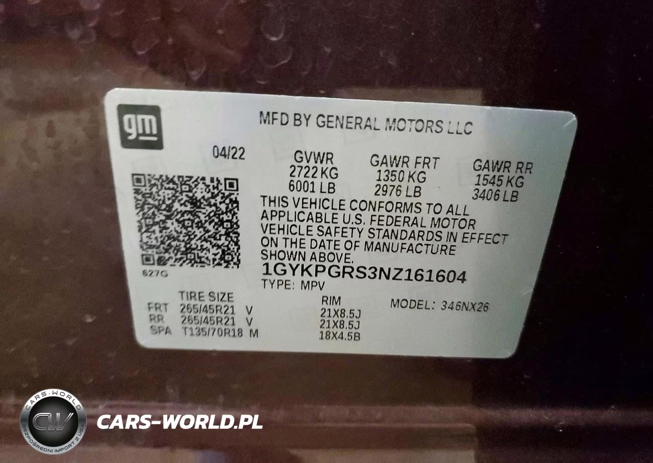2022 Cadillac Xt6 Sport VIN:1GYKPGRS3NZ161604 - 12
