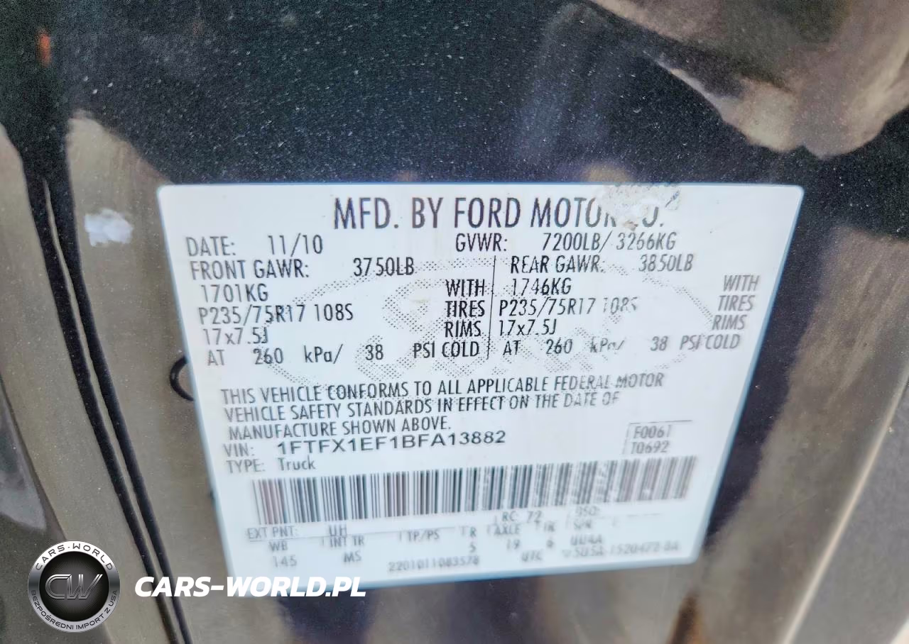 2011 Ford F150 Super Cab VIN:1FTFX1EF1BFA13882 - 12