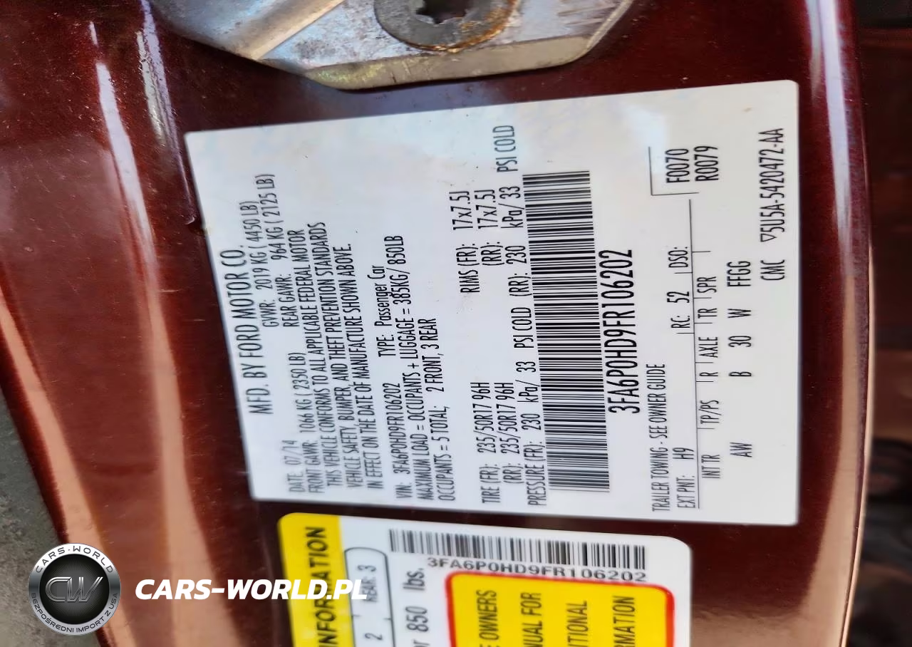 2015 Ford Fusion Se VIN:3FA6P0HD9FR106202 - 12