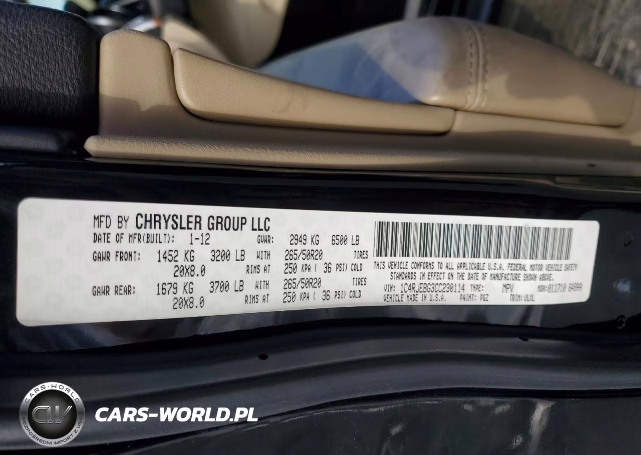 2012 Jeep Grand Cherokee Limited VIN:1C4RJEBG3CC230114 - 13