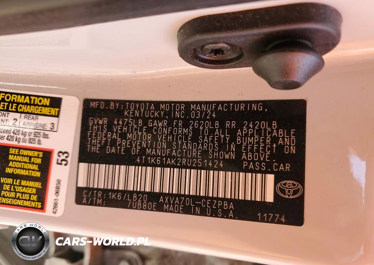 2024 Toyota Camry Xse VIN:4T1K61AK2RU251424 - 12