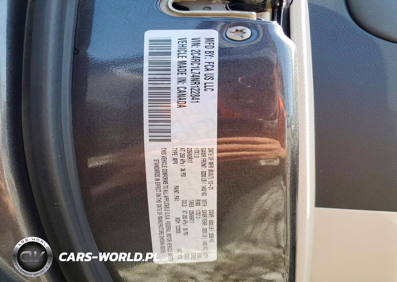 2022 Chrysler Pacifica Hybrid Touring L VIN:2C4RC1L74NR122841 - 13