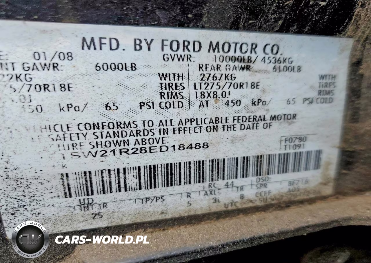 2008 Ford F250 Super Duty VIN:1FTSW21R28ED18488 - 13