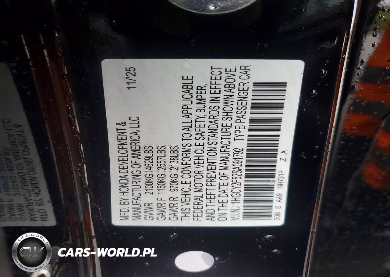 2025 Honda Accord Hybrid Sport VIN:1HGCY2F52SA091792 - 12