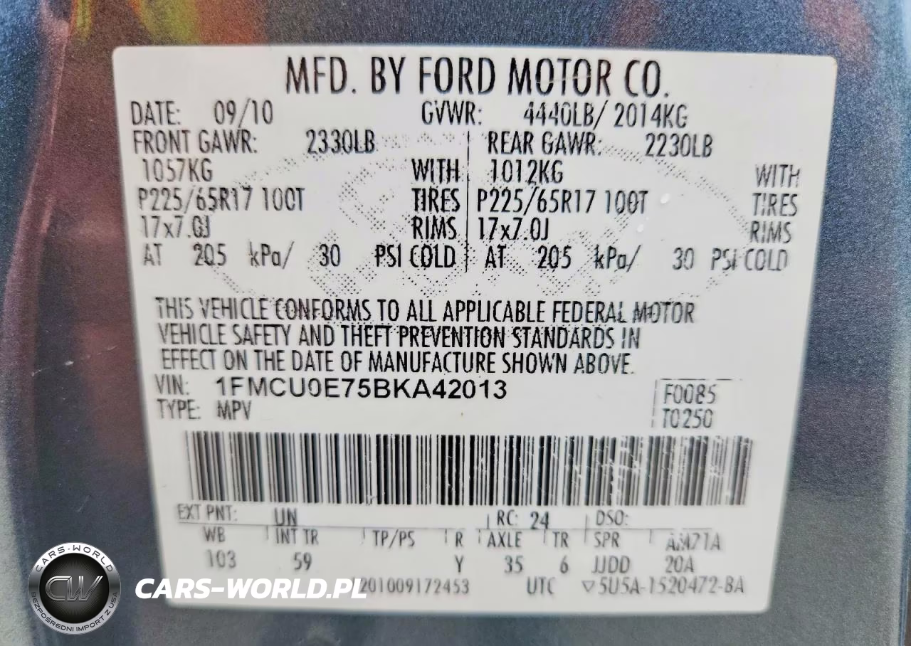 2011 Ford Escape Limited VIN:1FMCU0E75BKA42013 - 14