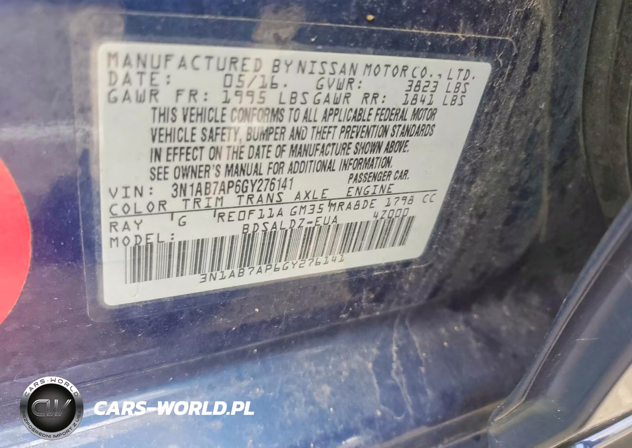 2016 Nissan Sentra Sv VIN:3N1AB7AP6GY276141 - 12