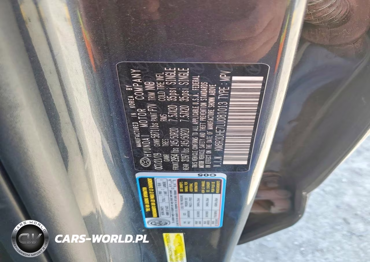 2020 Hyundai Palisade Sel VIN:KM8R3DHE7LU081013 - 13