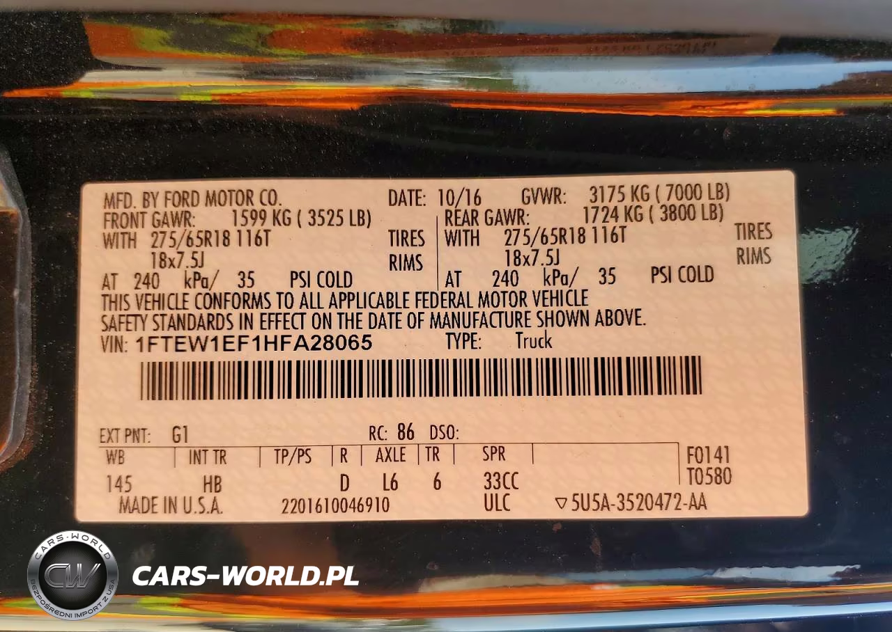 2017 Ford F150 Supercrew VIN:1FTEW1EF1HFA28065 - 12