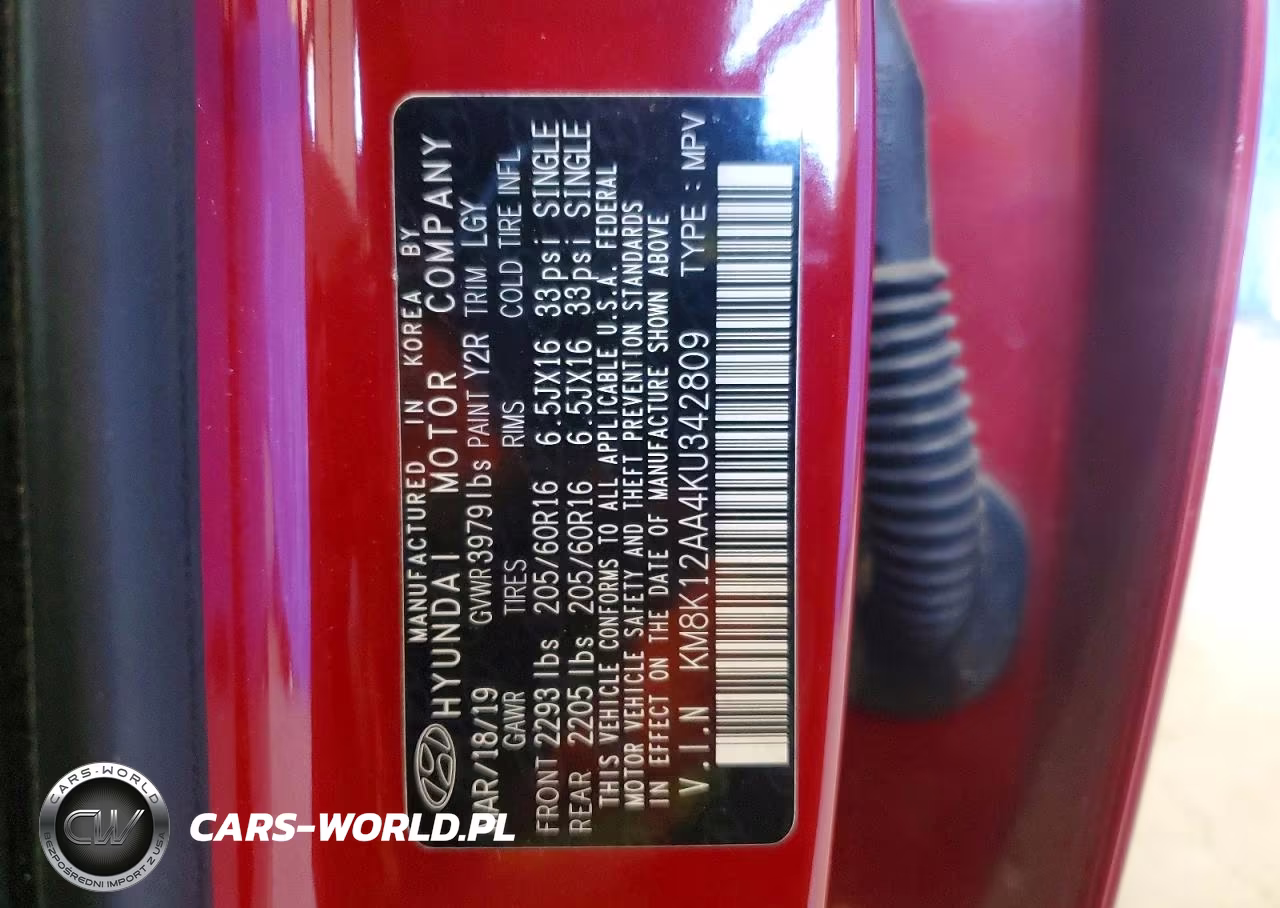 2019 Hyundai Kona Se VIN:KM8K12AA4KU342809 - 12