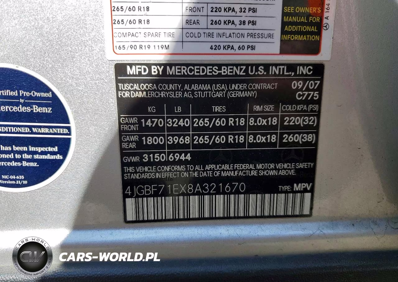 2008 Mercedes-Benz Gl 450 4Matic VIN:4JGBF71EX8A321670 - 13