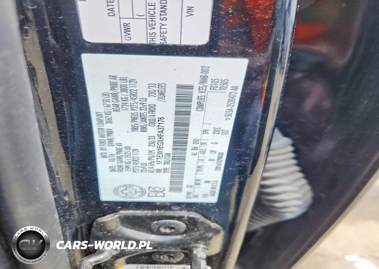 2017 Ford F150 VIN:1FTEW1EGXHFA37176 - 13