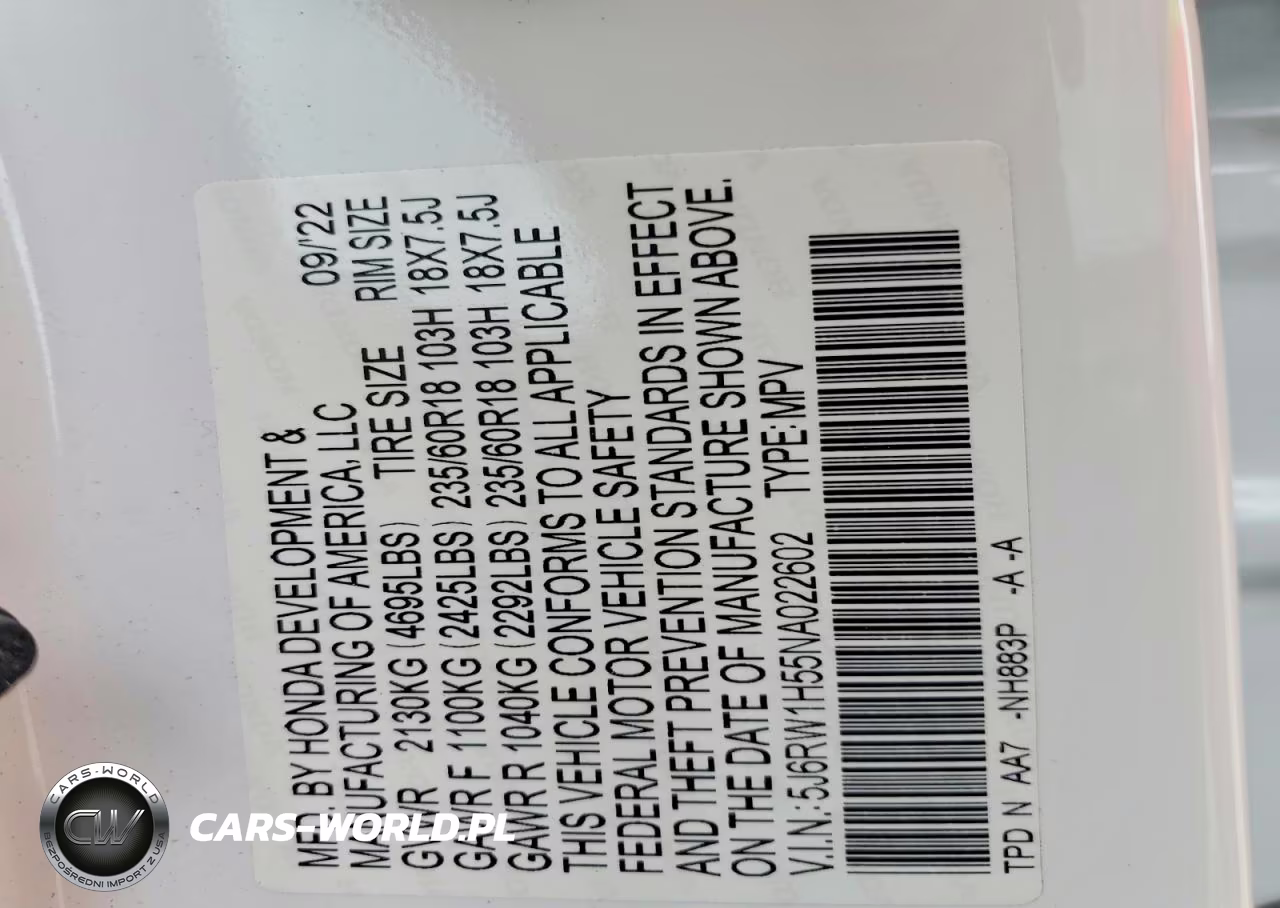 2022 Honda Cr-V Ex VIN:5J6RW1H55NA022602 - 13