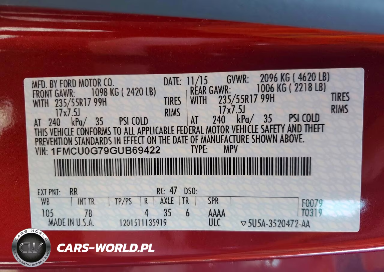 2016 Ford Escape Se VIN:1FMCU0G79GUB69422 - 13
