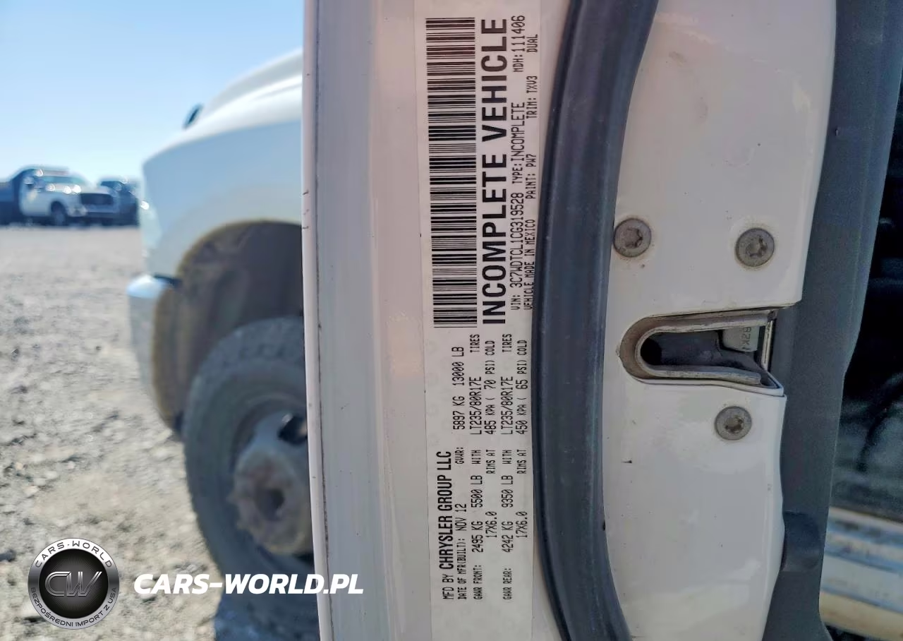 2012 Dodge Ram 3500 St VIN:3C7WDTCL1CG319528 - 11