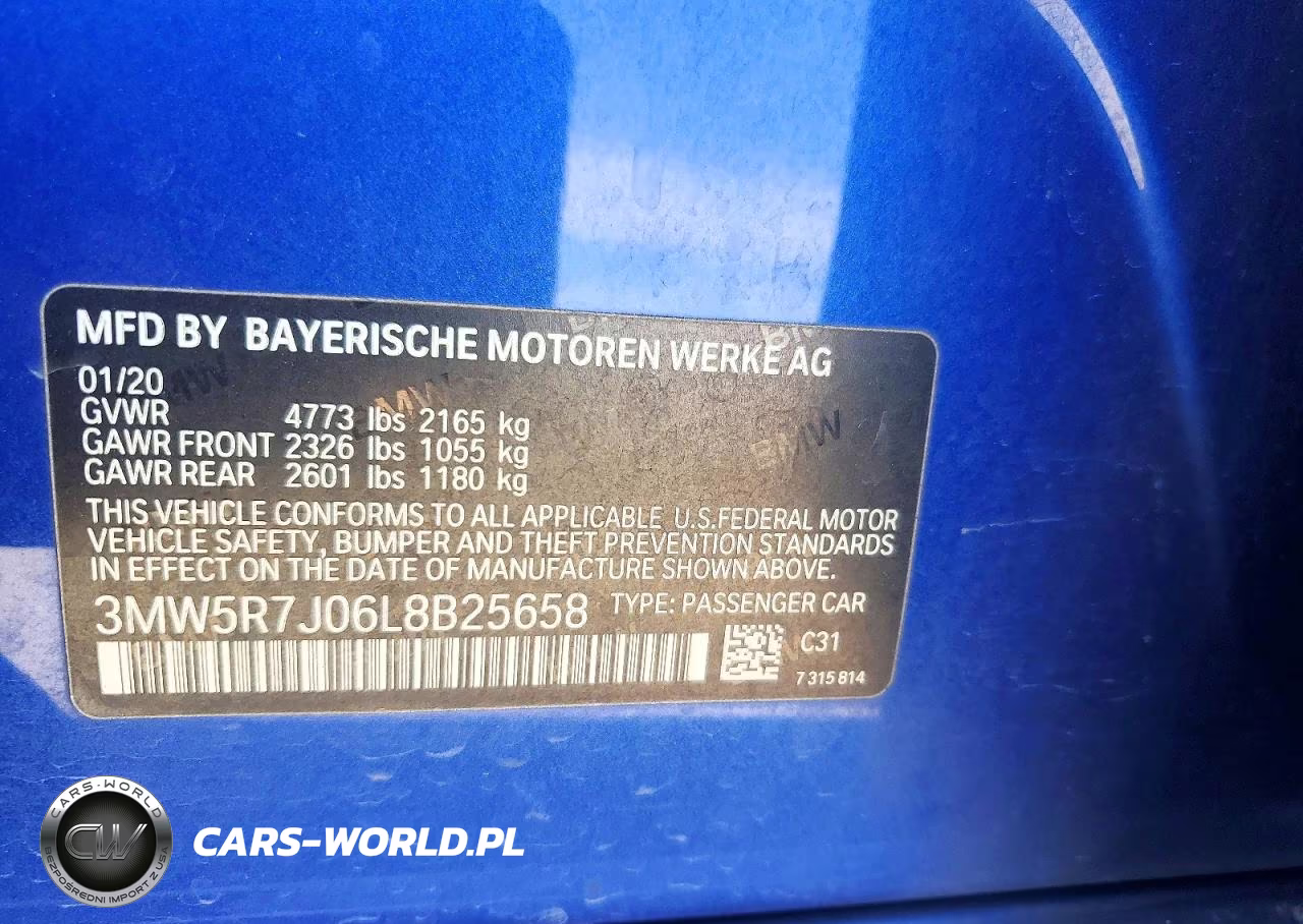 2020 BMW 330Xi VIN:3MW5R7J06L8B25658 - 12