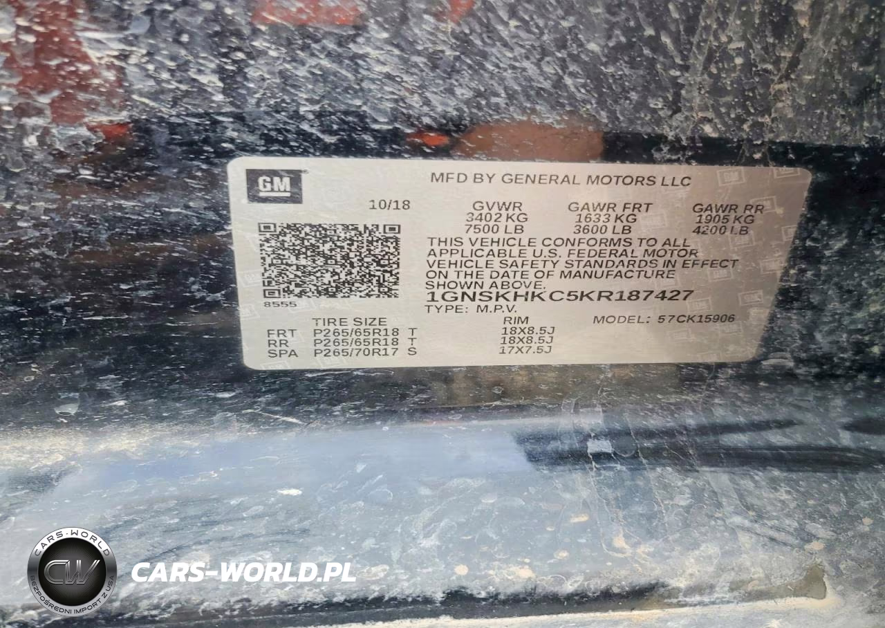 2019 Chevrolet Suburban K1500 Lt VIN:1GNSKHKC5KR187427 - 13