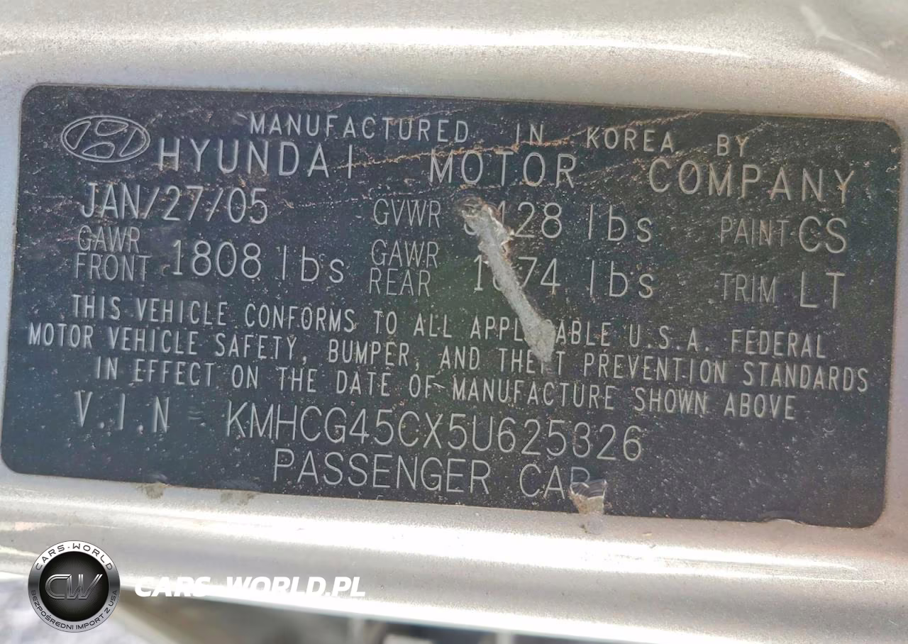 2005 Hyundai Accent Gl VIN:KMHCG45CX5U625326 - 12