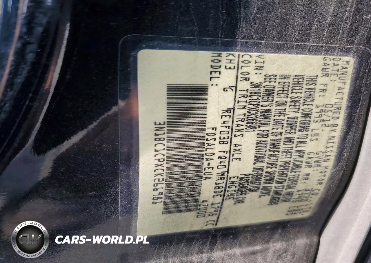 2012 Nissan Versa S S VIN:3N1BC1CPXCK266981 - 12