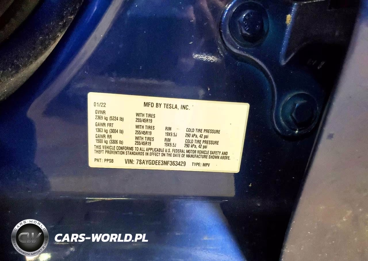 2022 Tesla Model Y VIN:7SAYGDEE3NF363429 - 12