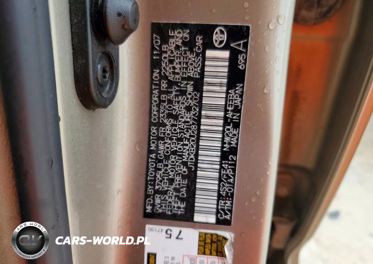2008 Toyota Prius Base VIN:JTDKB20U287732702 - 12