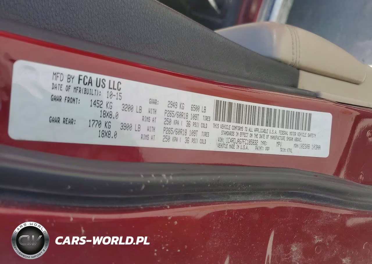 2015 Dodge Durango Sxt VIN:1C4RDJAG7FC185832 - 13
