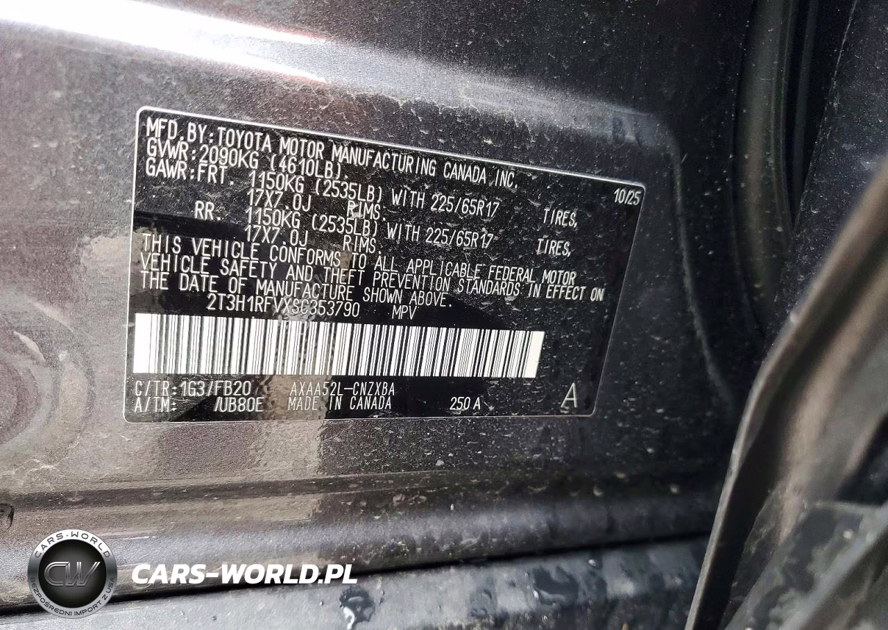 2025 Toyota Rav4 Le VIN:2T3H1RFVXSC353790 - 12