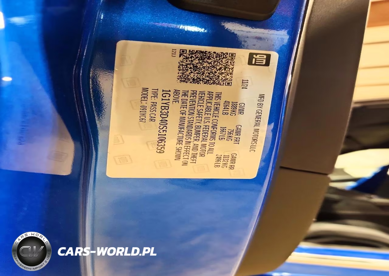 2025 Chevrolet Corvette Stingray 2Lt VIN:1G1YB3D40S5106359 - 12